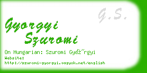 gyorgyi szuromi business card